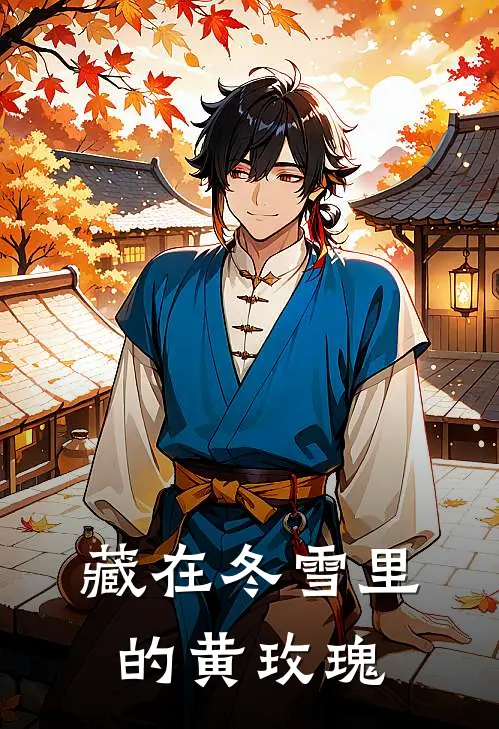 藏在冬雪里的黄玫瑰